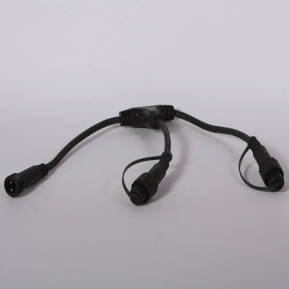 Rozgałęźnik Easy Fix T, 2 wyjścia, czarny, IP67