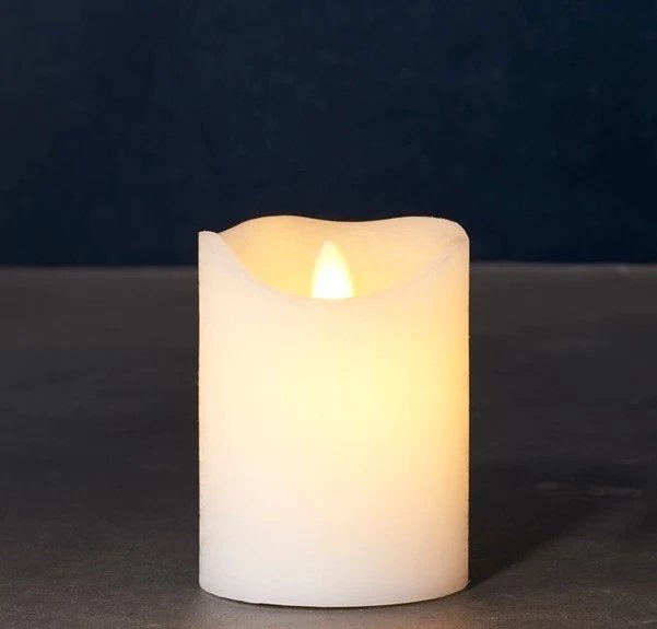 Świeca LED Sara exclusive, 10 cm, biała
