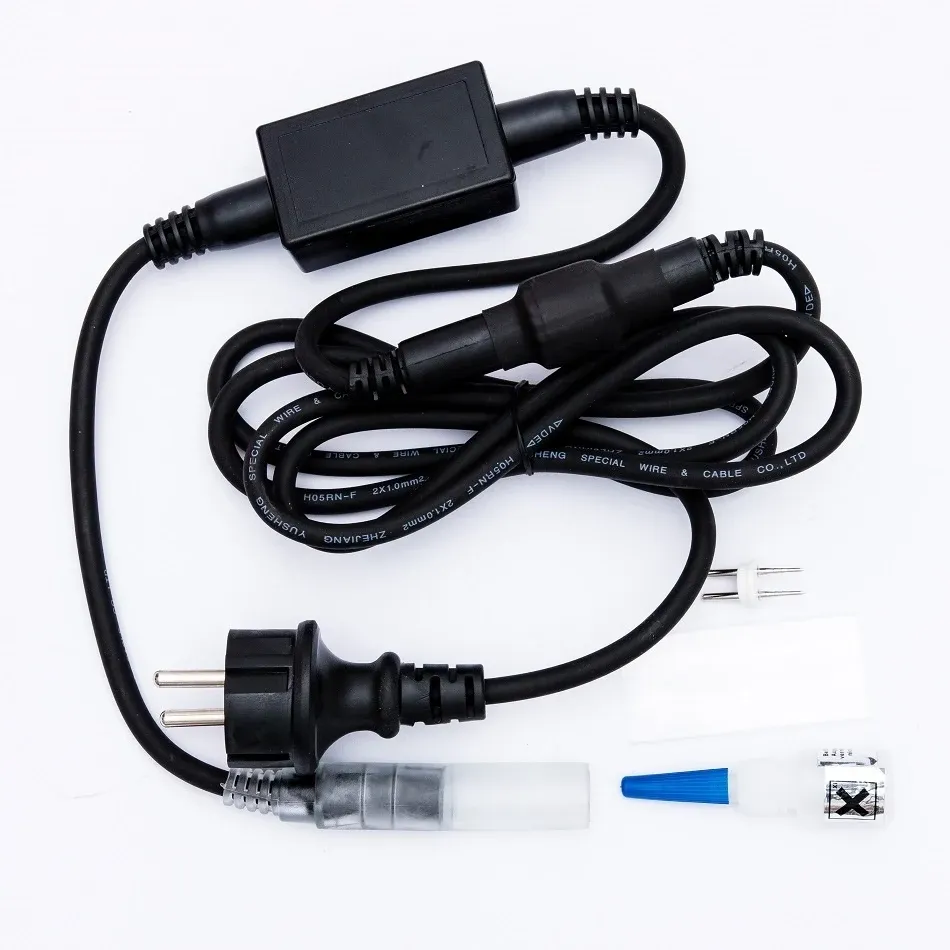 Zestaw startowy Easy Fix AC/DC do węży świetlnych, czarny, IP44, 480 W